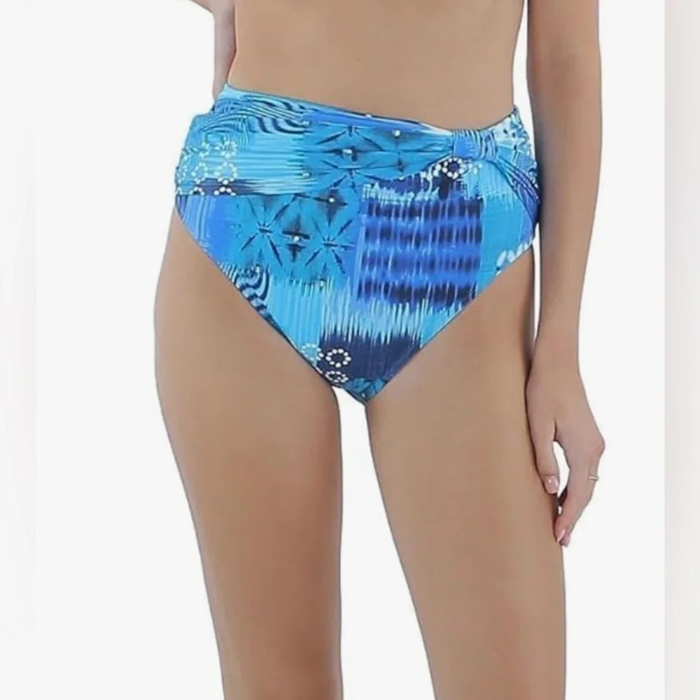 Bleu Rod Beattie Blue Bikini Set Top Size 40D Bottom Size 14